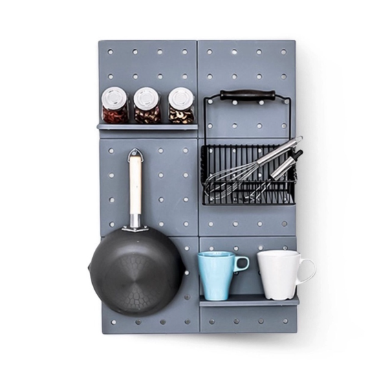 Painel Organizador Pegboard com Prateleiras